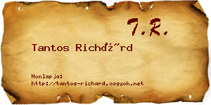 Tantos Richárd névjegykártya