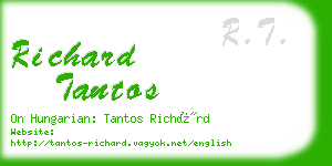 richard tantos business card